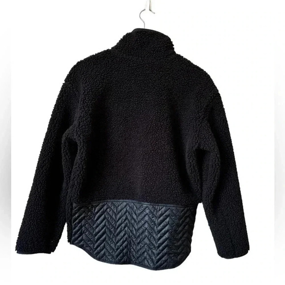 Athleta Tops Athleta Cozy Sherpa Snap Sweatshirt Black Size XS Pockets - Picture 5 of 12